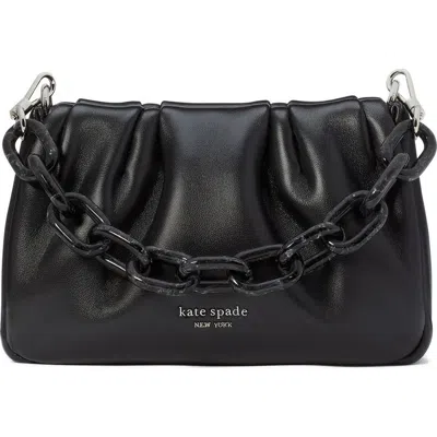 Kate Spade New York Souffle Smooth Leather Crossbody In Black