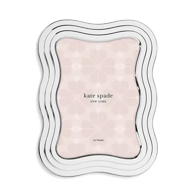 Kate Spade New York South Street Silver Wavy Frame 5 X 7 In Metallic