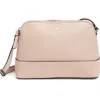 Kate Spade New York Southport Ave Hannah Leather Crossbody Bag In Warm Beige