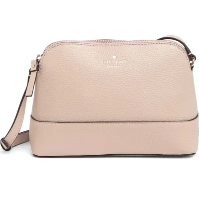 Kate Spade New York Southport Ave Hannah Leather Crossbody Bag In Warm Beige