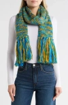 Kate Spade New York Space Dye Marl Scarf In Green