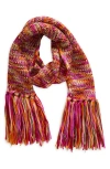 Kate Spade New York Space Dye Marl Scarf In Marker Pink Multi