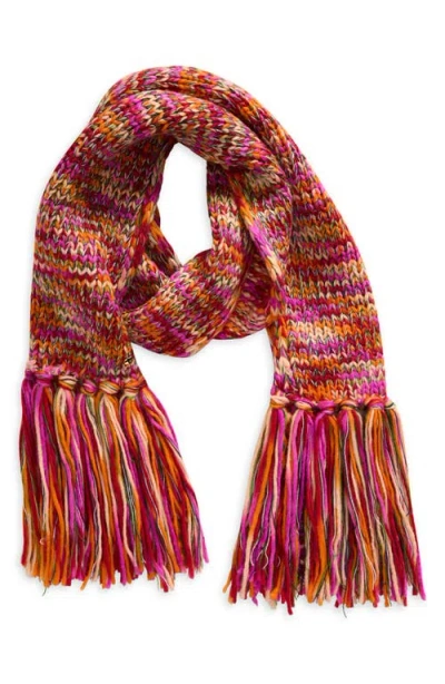 Kate Spade New York Space Dye Marl Scarf In Marker Pink Multi