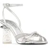 Kate Spade Round-headed High-heeled Sandals In Silver