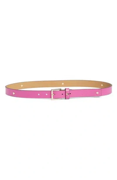 Kate Spade New York Spade Belt In Rhododendron Grove/pale Gold