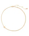 Kate Spade Spade Charm Collar Necklace, 16" + 3" Extender In Gold