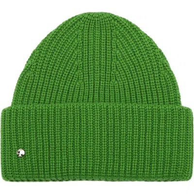 Kate Spade New York Spade Cuff Beanie In Green