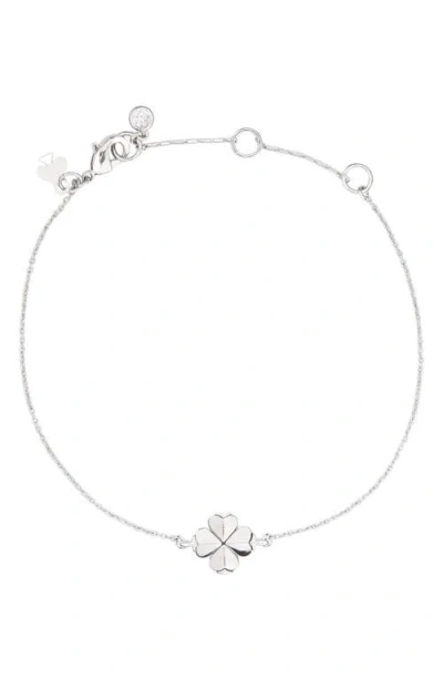 Kate Spade New York Spade Flower Chain Bracelet In Silver