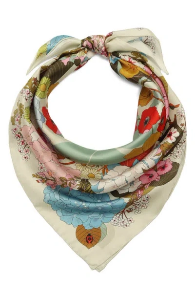 Kate Spade New York Spade Flower Garden Silk Square Scarf In Multi