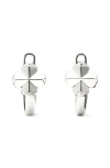 Kate Spade New York Spade Flower Huggie Hoop Earrings In Silver