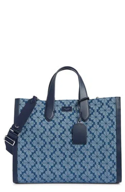 Kate Spade New York Spade Flower Jacquard Denim Manhattan Tote Bag