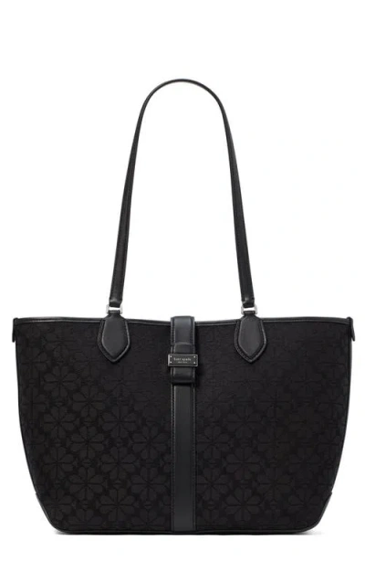 Kate Spade New York Spade Flower Jacquard Tote In Black Multi.