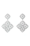 Kate Spade New York Spade Flower Lace Drop Earrings In Metallic