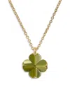 Kate Spade New York Mini Spade Flower Pendant Necklace In Green