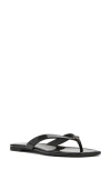 Kate Spade New York Spade Flower Patent Leather Flip Flop In Black