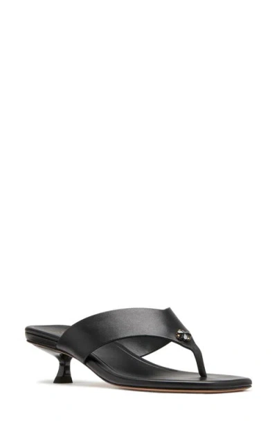 Kate Spade Spade Flower Kitten Heel Sandals In Black