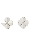 Kate Spade New York Spade Flower Stud Earrings In Metallic
