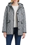 Kate Spade New York Spade Flower Water Resistant Gingham Quilted Jacket In Gingham Field Small