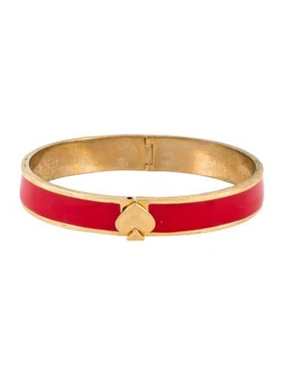 Pre-owned Kate Spade New York Spade Hinge Bangle Bracelet, 6.75" In Multi