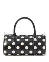Kate Spade Spade Icon Small Polka Dot Leather Barrel Top-handle Bag In Black Multi