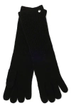 Kate Spade New York Spade Knit Long Gloves In Black