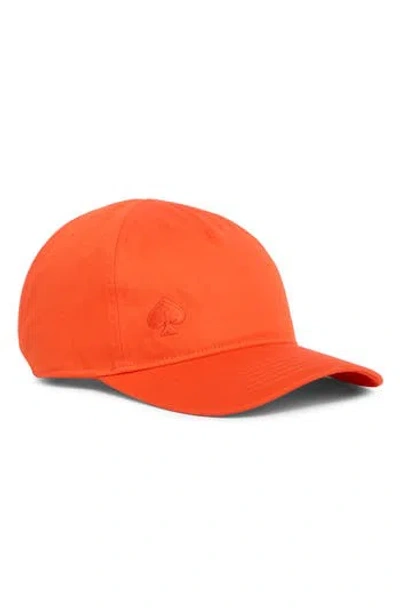 Kate Spade New York Spade Logo Embroidered Baseball Cap In Red