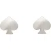 Kate Spade New York Spade Stud Earrings In Silver