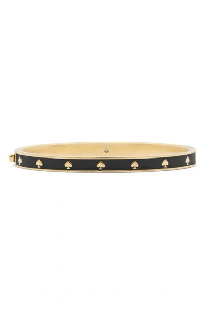 Kate Spade New York Spot The Spade Enamel Bangle Bracelet In Black