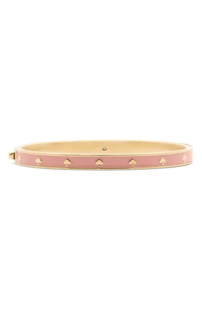 Kate Spade New York Spot The Spade Enamel Bangle Bracelet In Pink