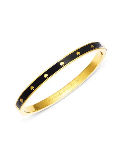 Kate Spade New York Spot The Spade Enamel Hinged Bangle Bracelet In Black