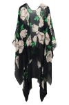 Shop Kate Spade New York Springtime Bloom Ruana In Planetary Navy/pastry Pink