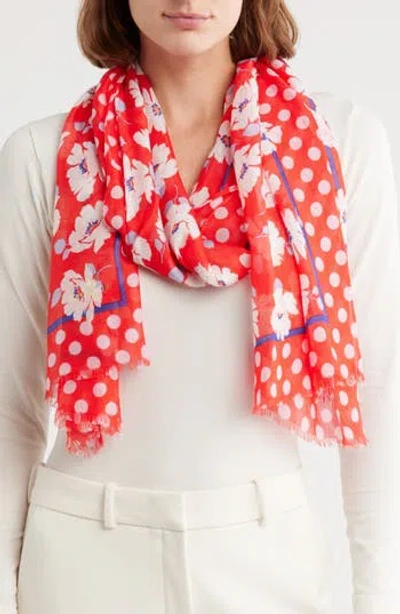 Kate Spade New York Springtime Floral Oblong Scarf