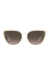 Kate Spade New York Staci 56mm Gradient Cat Eye Sunglasses In Brown