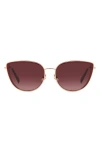 Kate Spade New York Staci 56mm Gradient Cat Eye Sunglasses In Brown