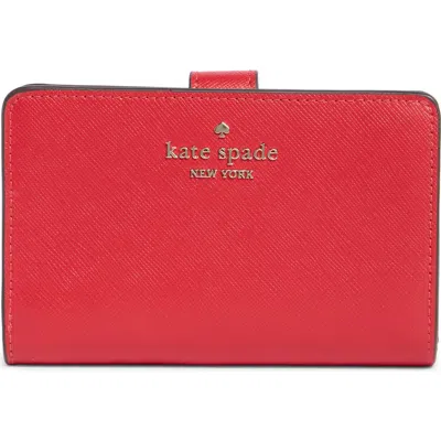 Kate Spade New York Staci Medium Bifold Leather Wallet In Red