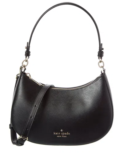 Kate Spade New York Staci Saffiano Leather Crossbody In Black