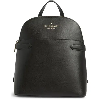Kate Spade New York Staci Saffiano Leather Dome Backpack In Black