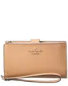 Kate Spade New York Staci Saffiano Leather Phone Wallet Wristlet In Brown