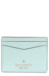 Kate Spade New York Staci Small Slim Card Case In Blue Glow