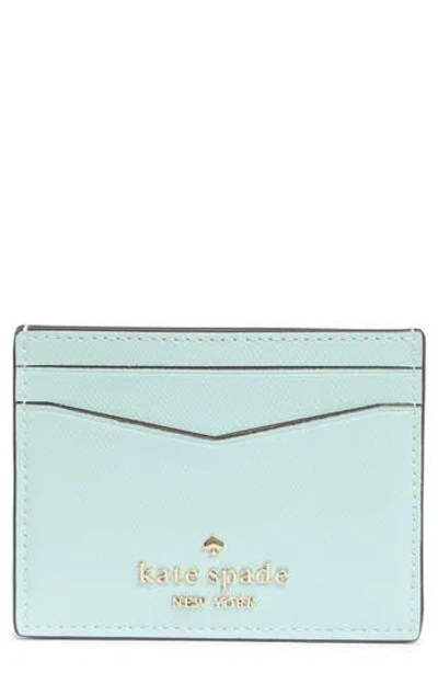 Kate Spade New York Staci Small Slim Card Case In Blue Glow