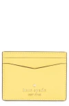 Kate Spade New York Staci Small Slim Card Case In Dandelion Yellow