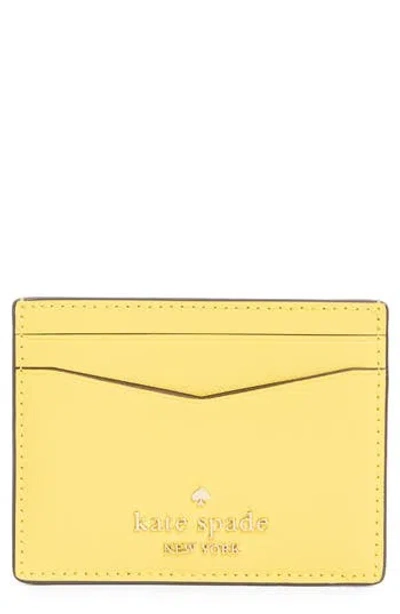 Kate Spade New York Staci Small Slim Card Case In Dandelion Yellow