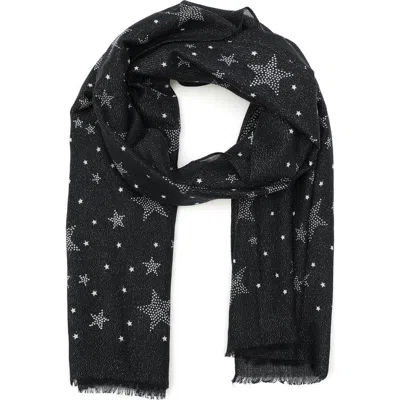Kate Spade New York Starlight Sparkle Wool Blend Scarf In Blue