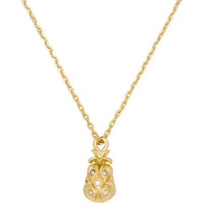 Kate Spade Gold-tone Gifting Stay Sweet Short Pendant Necklace