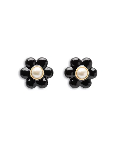 KATE SPADE KATE SPADE NEW YORK STONE & ENAMEL PETAL PUFF STUD EARRINGS