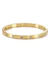 Kate Spade Bezel-set Polished Bangle Bracelet In Gold