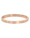 Kate Spade Set In Stone Stone Hinged Bangle In Rose