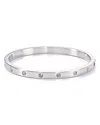 Kate Spade New York Stone Hinge Bangle In Silver