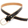 Kate Spade New York Straw Edge Leather Belt