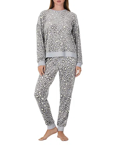Kate Spade New York Stretch Velour Jogger Pajama Set In Gray